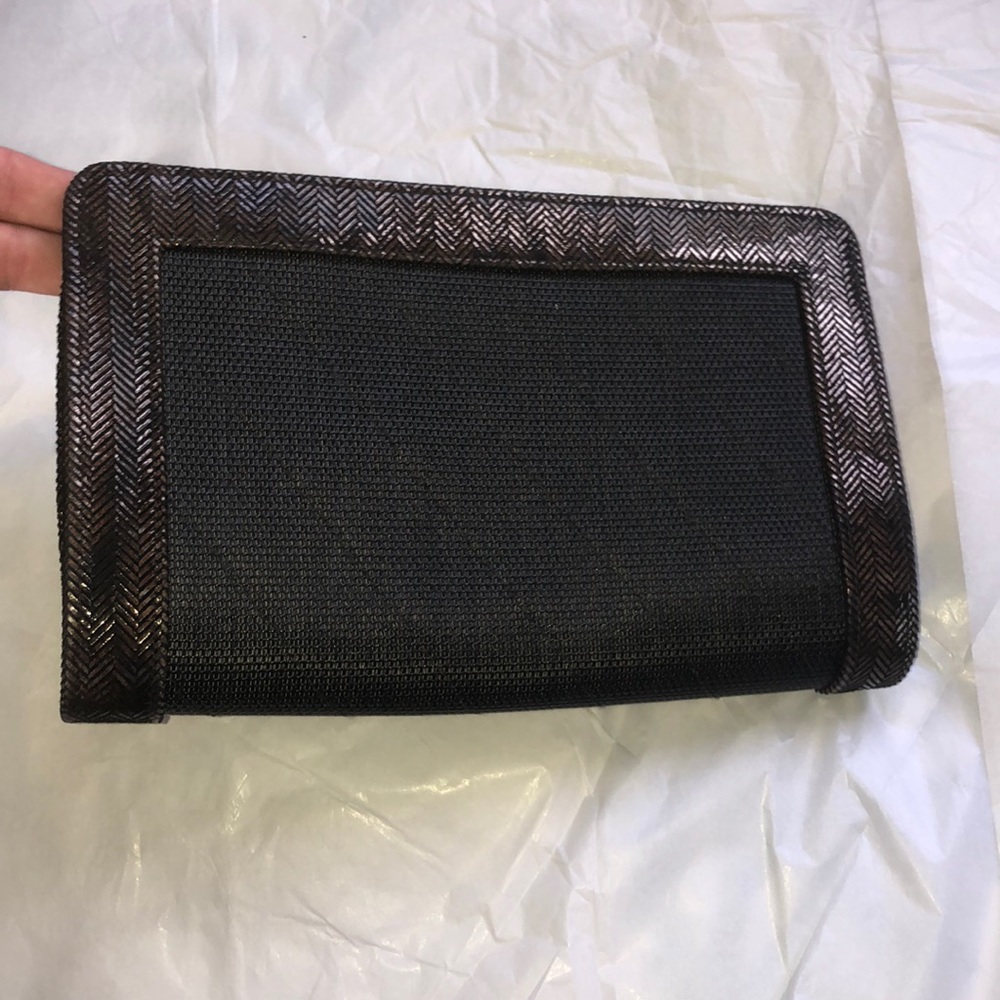 Michelle LaLonde New York clutch black leather